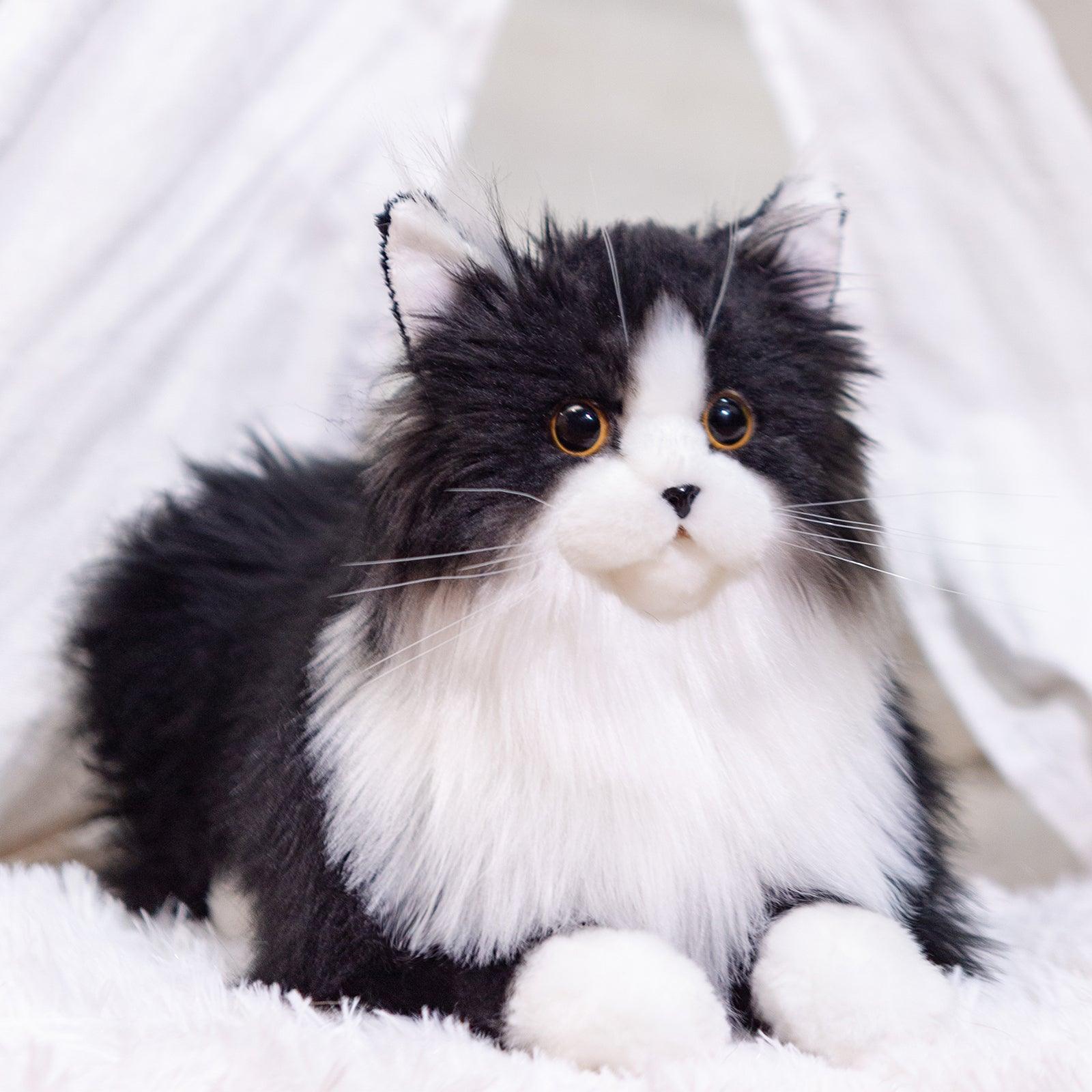 Tuxedo Cat Plush – Realistic Cat Toy for All-Age Cat Lovers