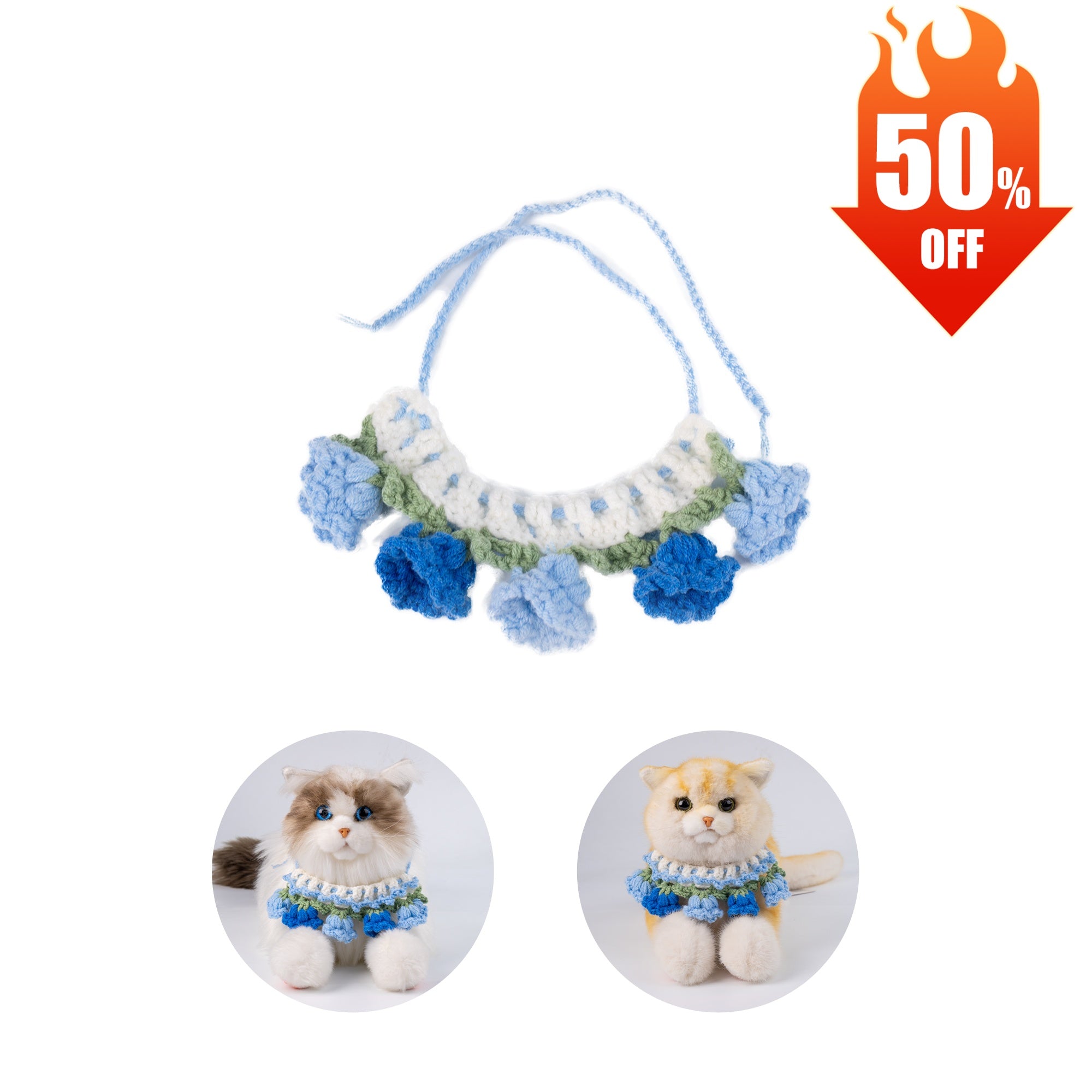 Bellflower Scarf-Blue  for Cat Dog & Pet