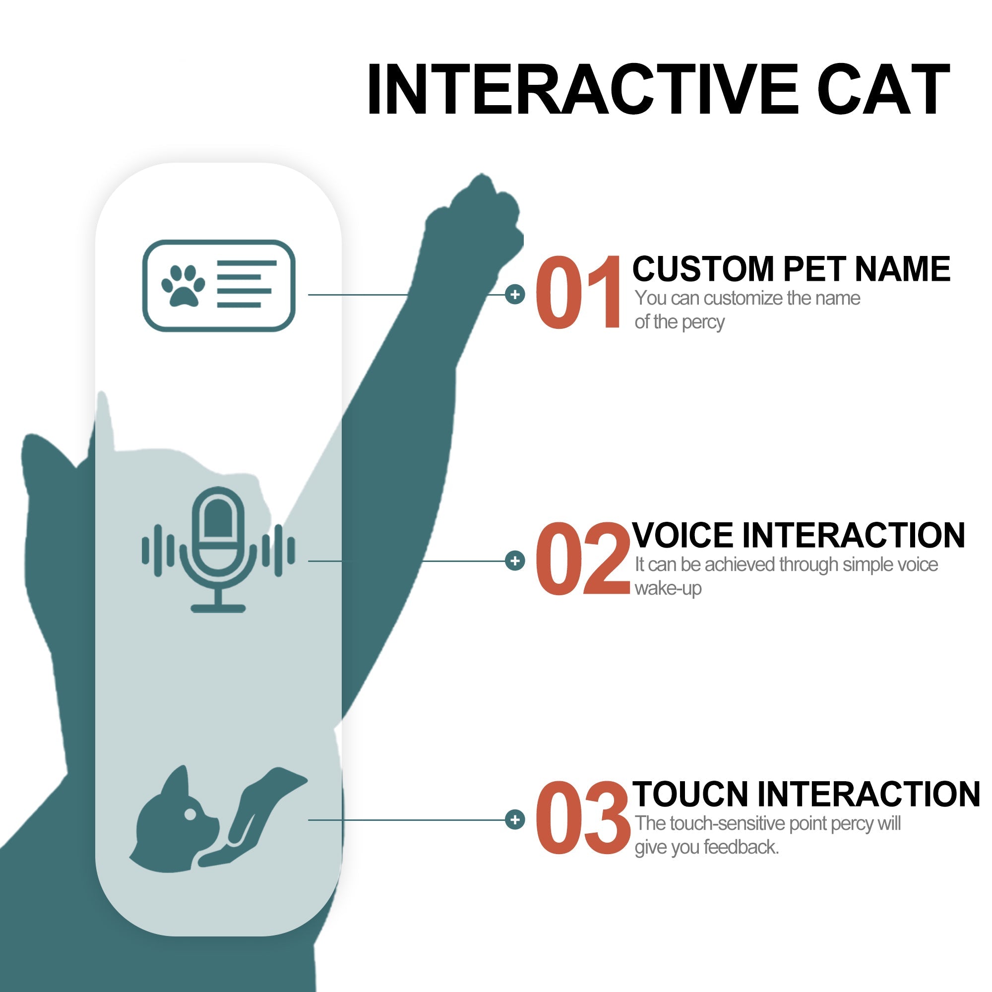 Custom Interactive Cat Long Hair Only