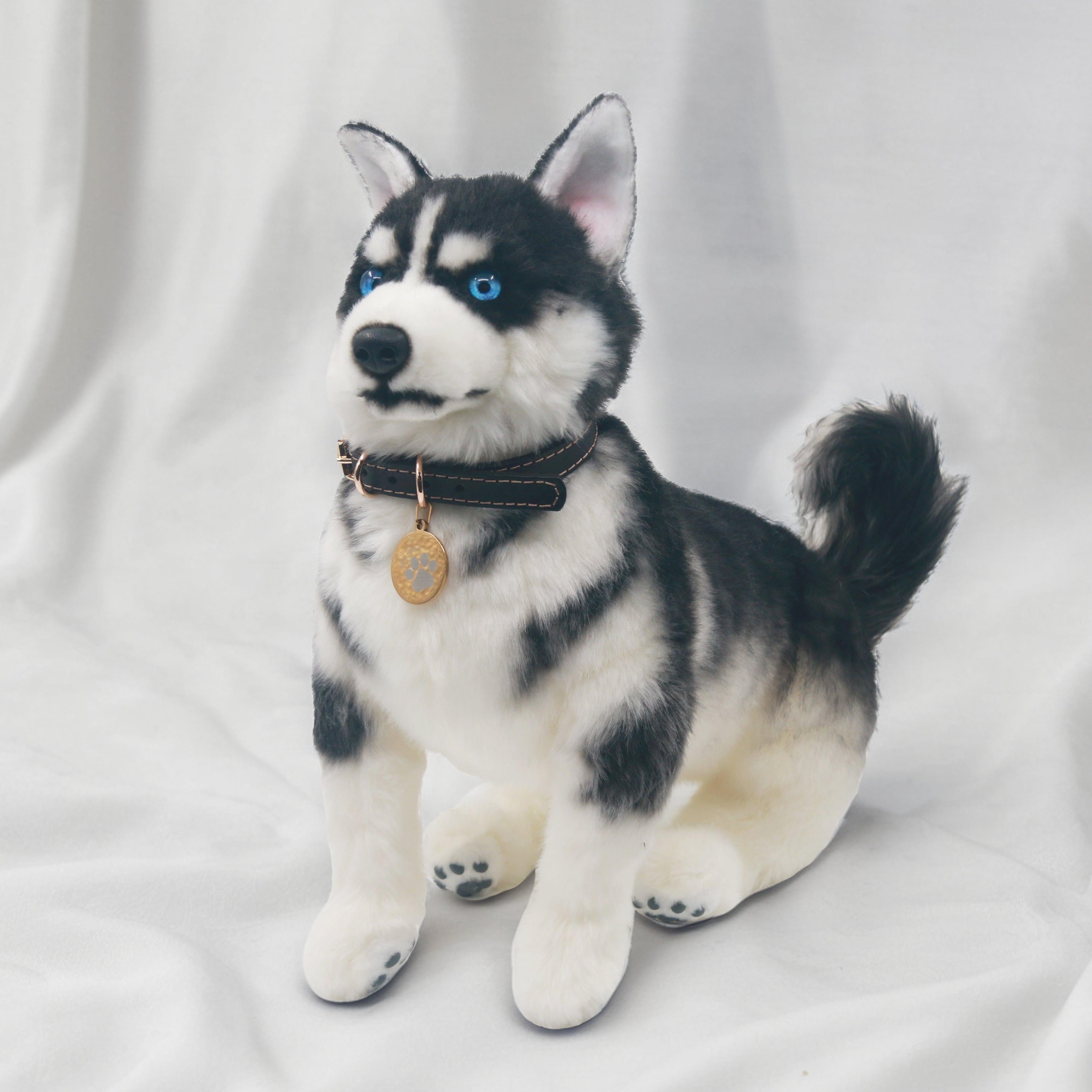 Husky Plush – Realistic Dog Toy Gift for Pet Lovers