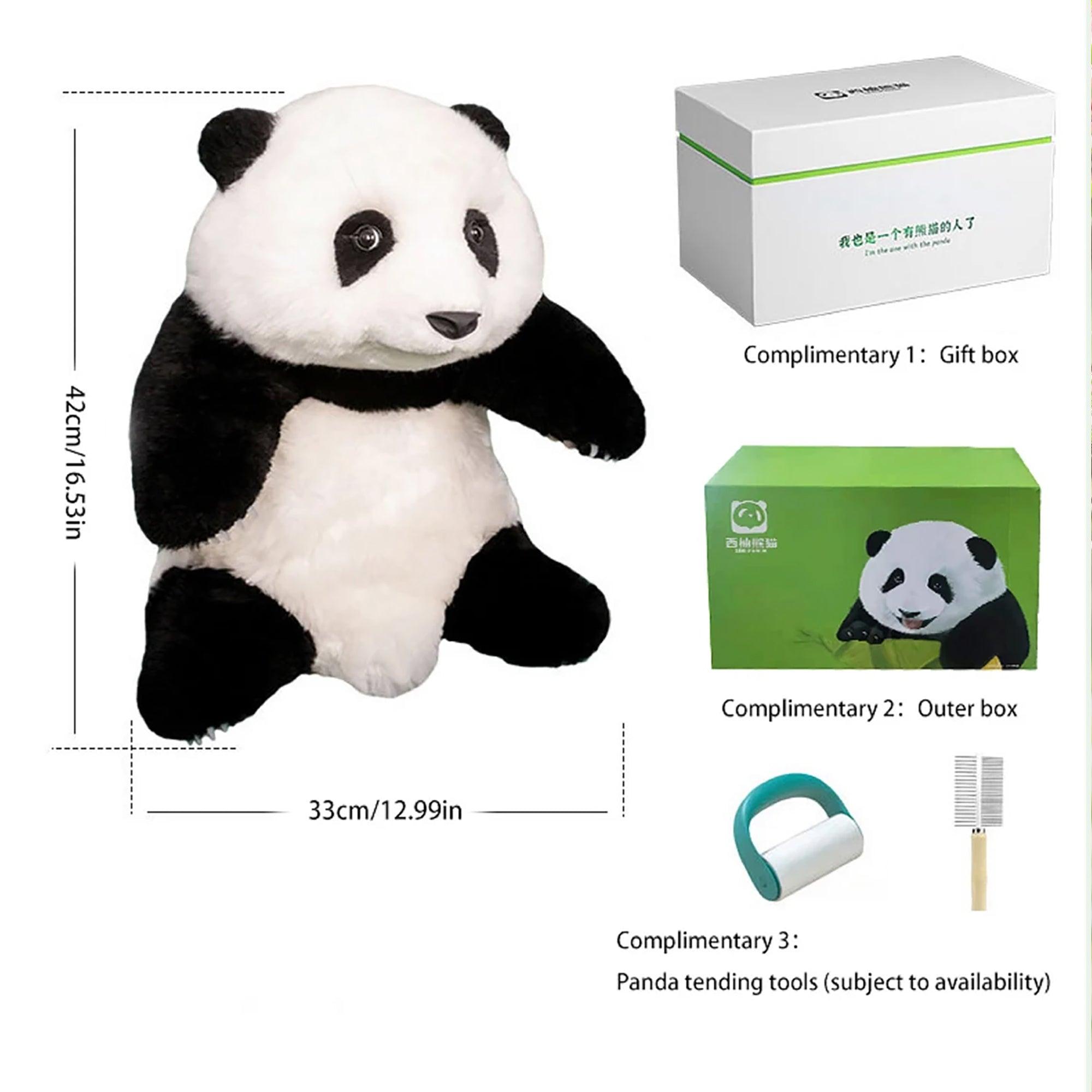 Hehua Panda Wool Plush – Weighted Collectible Gift